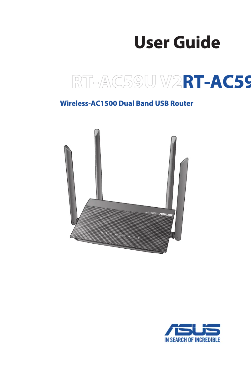 Page n°1 - Mode d'emploi Asus RT-AC59U V2