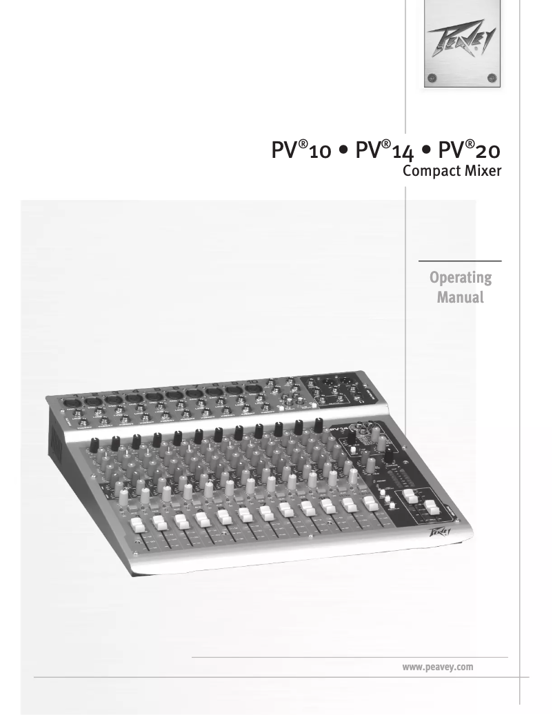 Image de la première page du manuel de l'appareil PV 10 USB