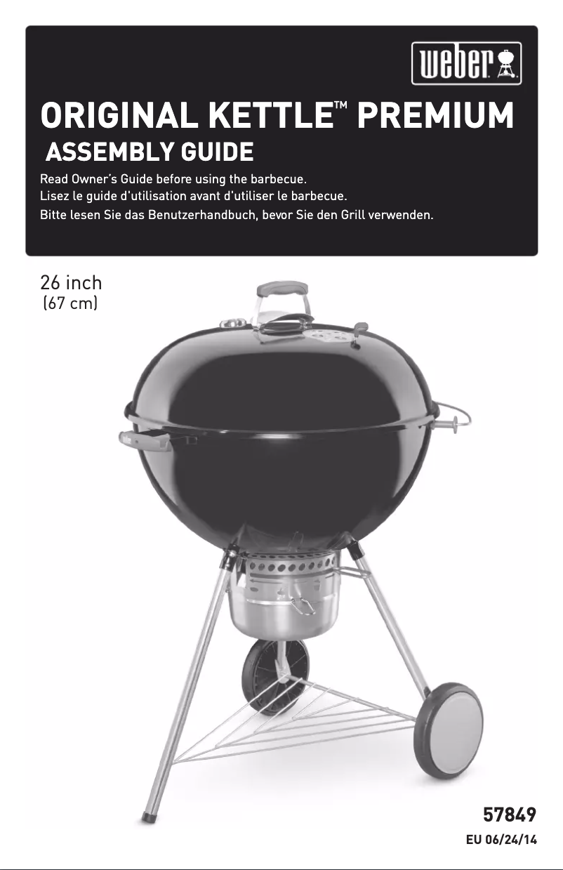 Page 1 of the manual User Manual Weber Kettle Premium 57849