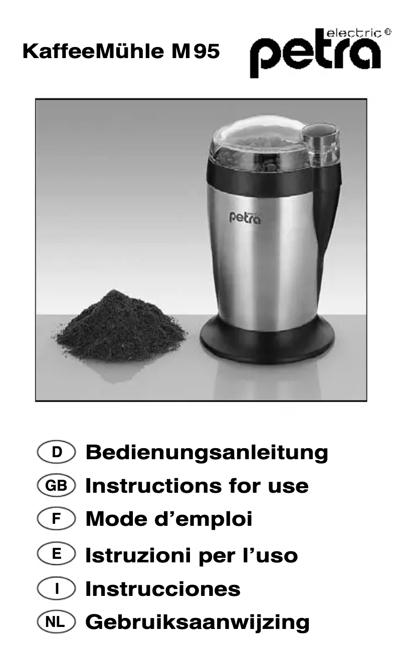 Page 1 de la notice Manuel utilisateur Petra Electric M 95
