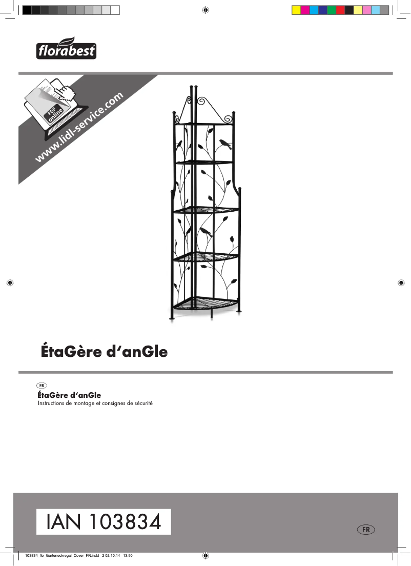 Page 1 de la notice Manuel utilisateur Florabest IAN 103834