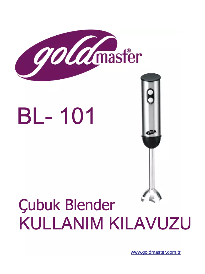 Page 1 de la notice Manuel utilisateur GoldMaster BL-101