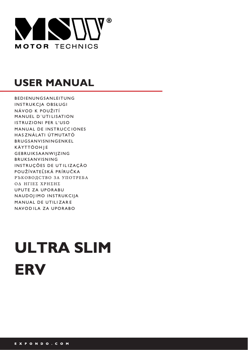 Página 1 del manual Manual de usuario MSW MSW-HQAIR25S