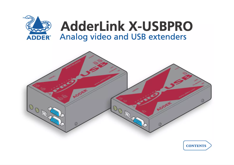 Página 1 del manual Manual de usuario Adder AdderLink X-USBPRO