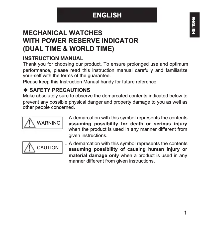 Page 1 de la notice Manuel utilisateur ORIENT Voyager FDH01001B0