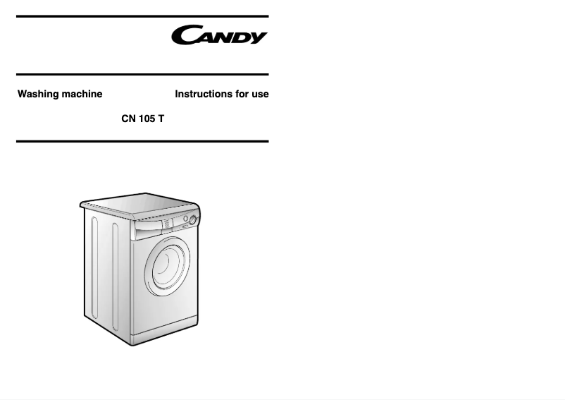 Image de la première page du manuel de l'appareil CN 105 T