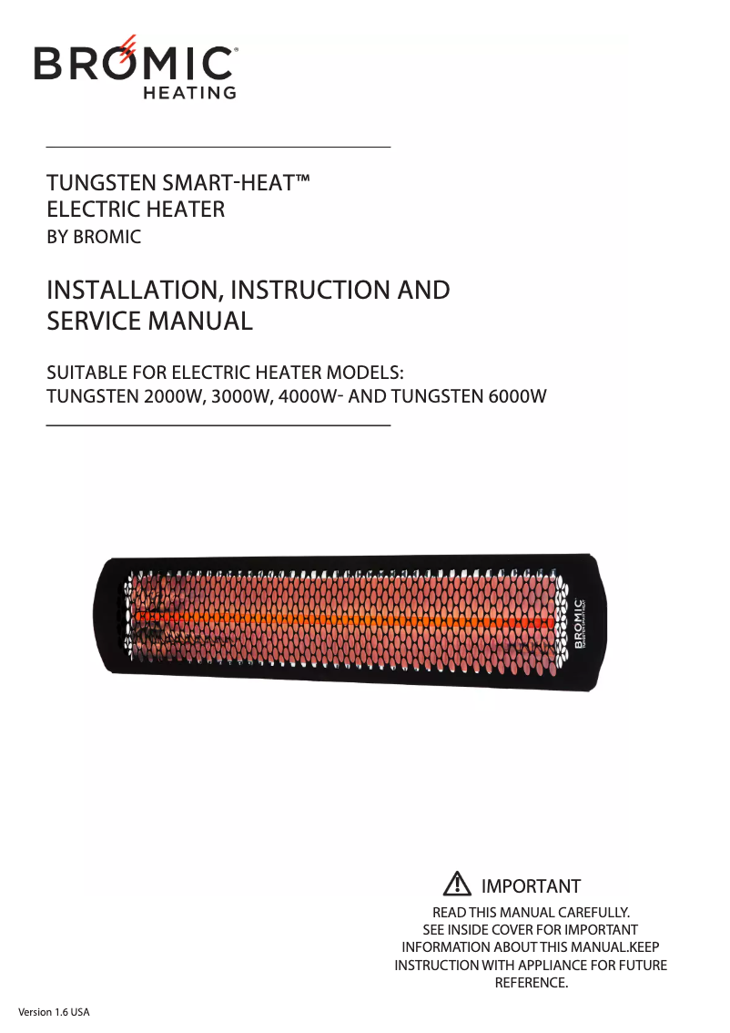 Page n°1 - Guide d'installation Bromic BH0420012