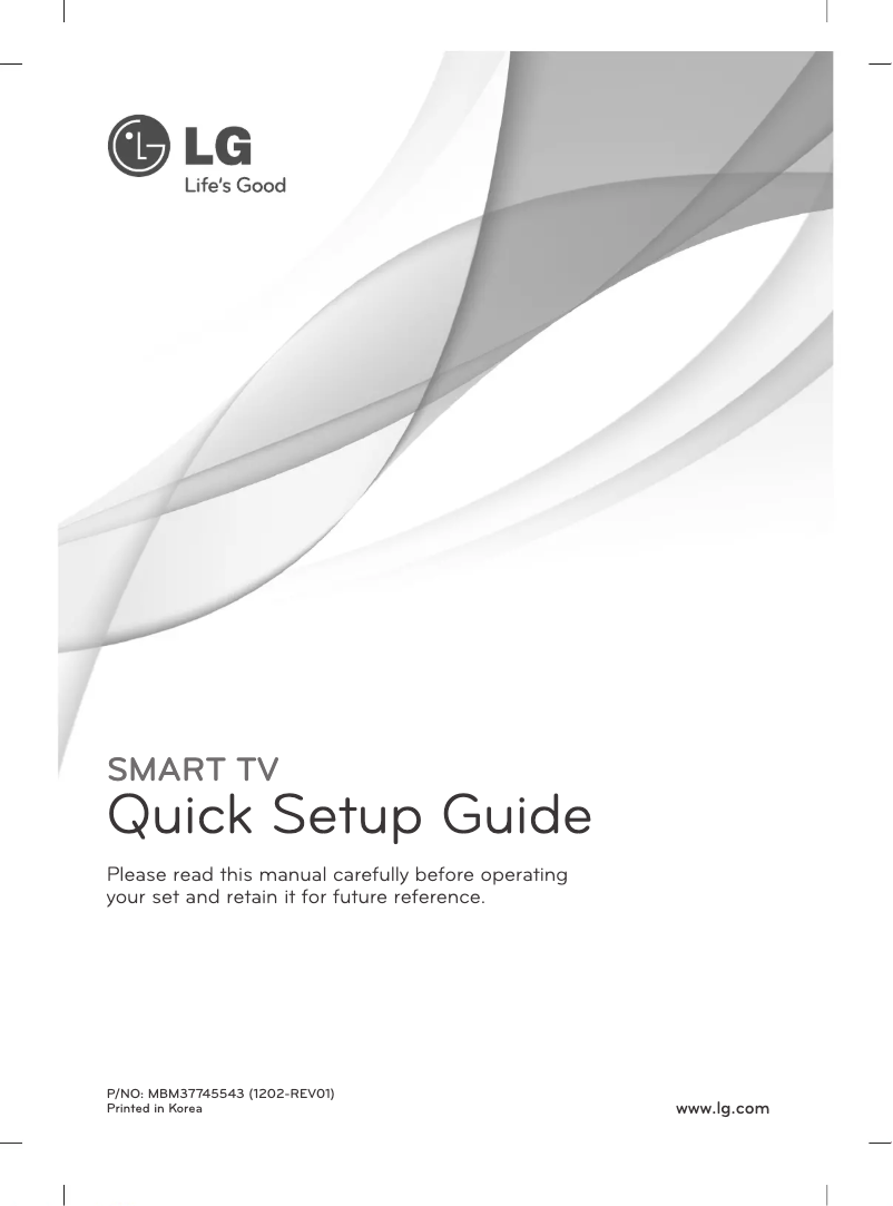 Page n°1 - Guide de démarrage rapide LG 47LM640S