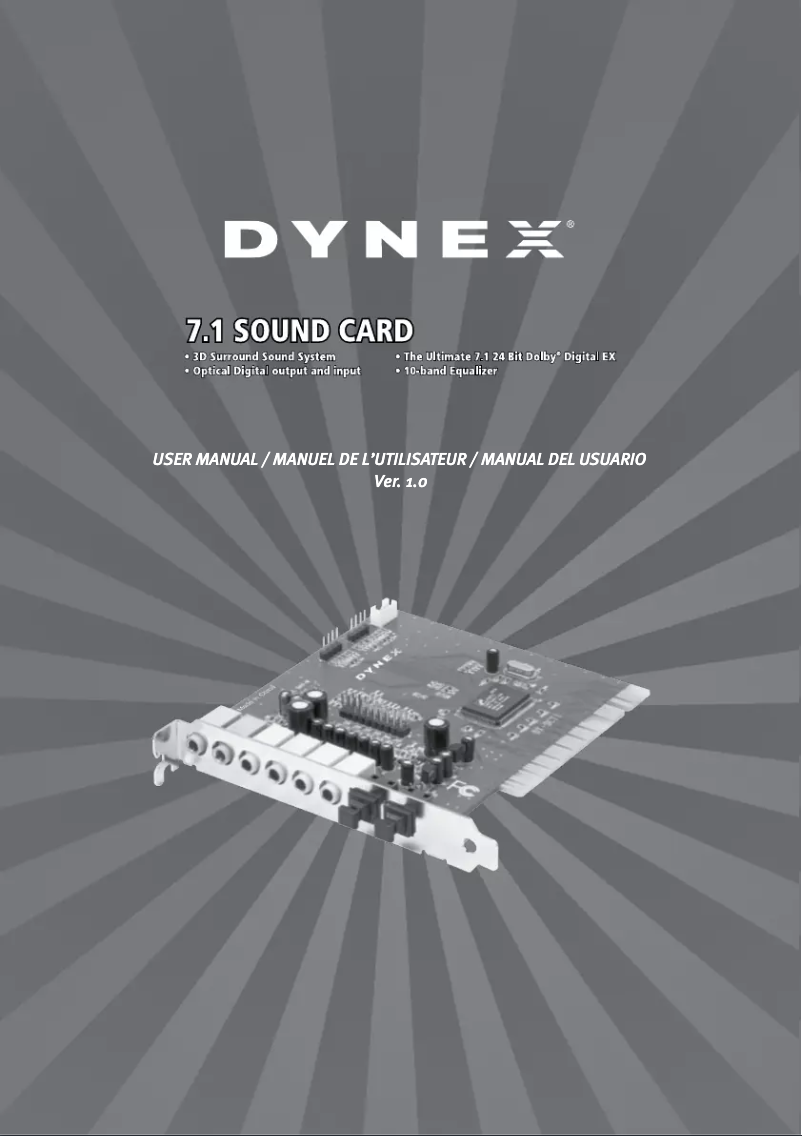 Página 1 del manual Manual de usuario Dynex DX-SC71