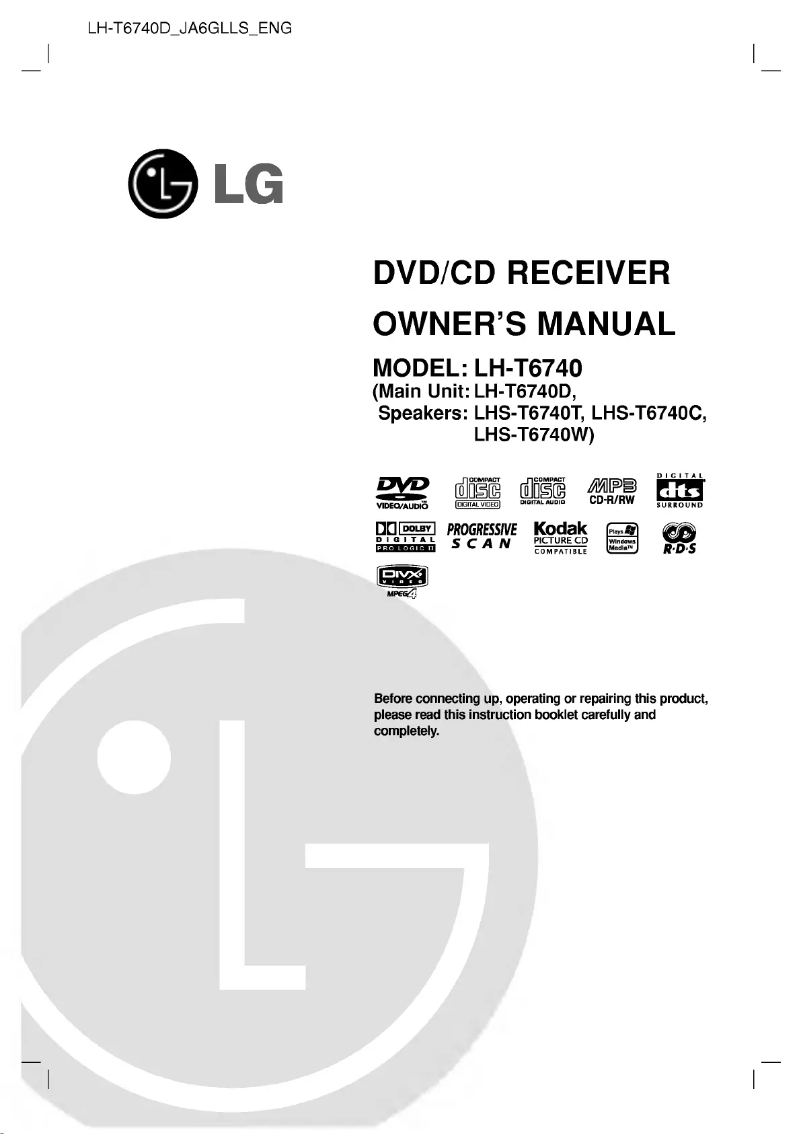 Page n°1 - Manuel utilisateur LG LH-T6740