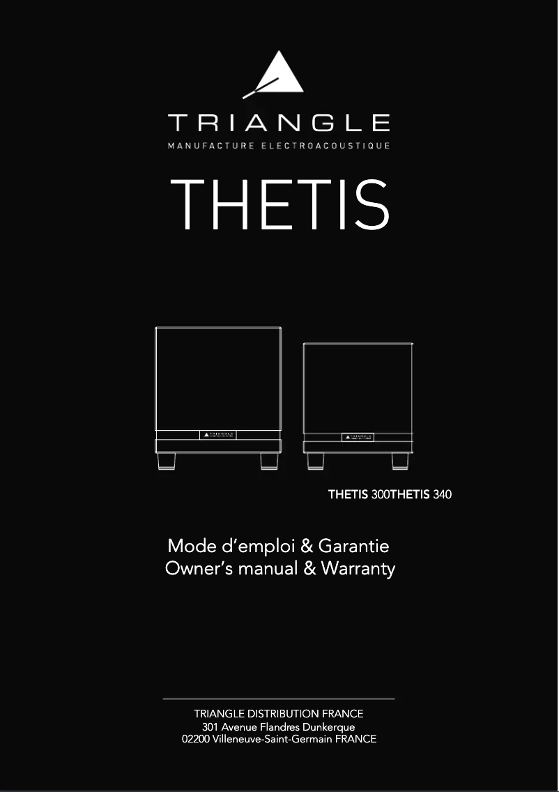 Page n°1 - Manuel utilisateur Triangle THETIS 340