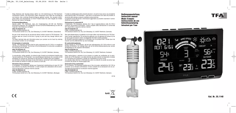 Page 1 de la notice Manuel utilisateur TFA Spring Breeze 35.1140.01