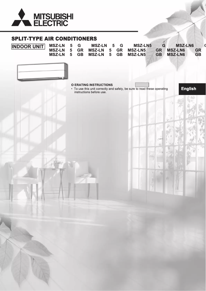 Page 1 de la notice Manuel utilisateur Mitsubishi MSZ-LN50VG2V