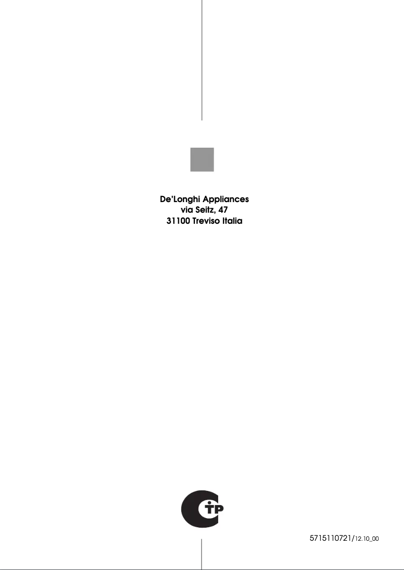 Page n°1 - Manuel utilisateur DeLonghi Pinguino PAC AN95