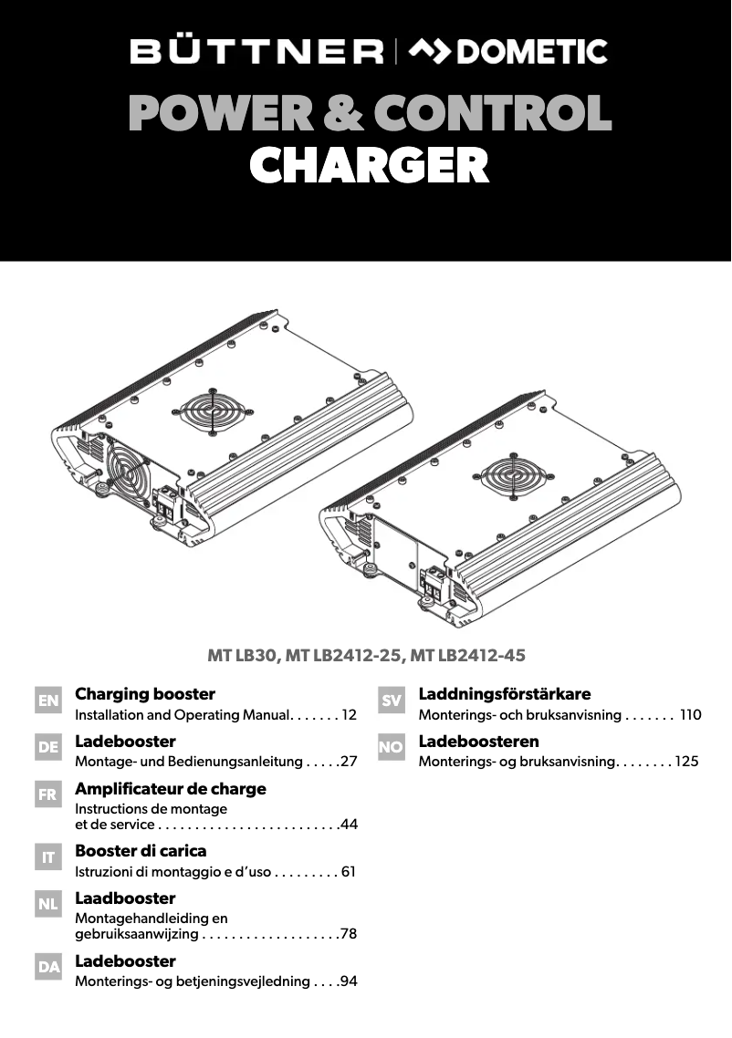 Page 1 de la notice Manuel utilisateur Dometic MT LB30