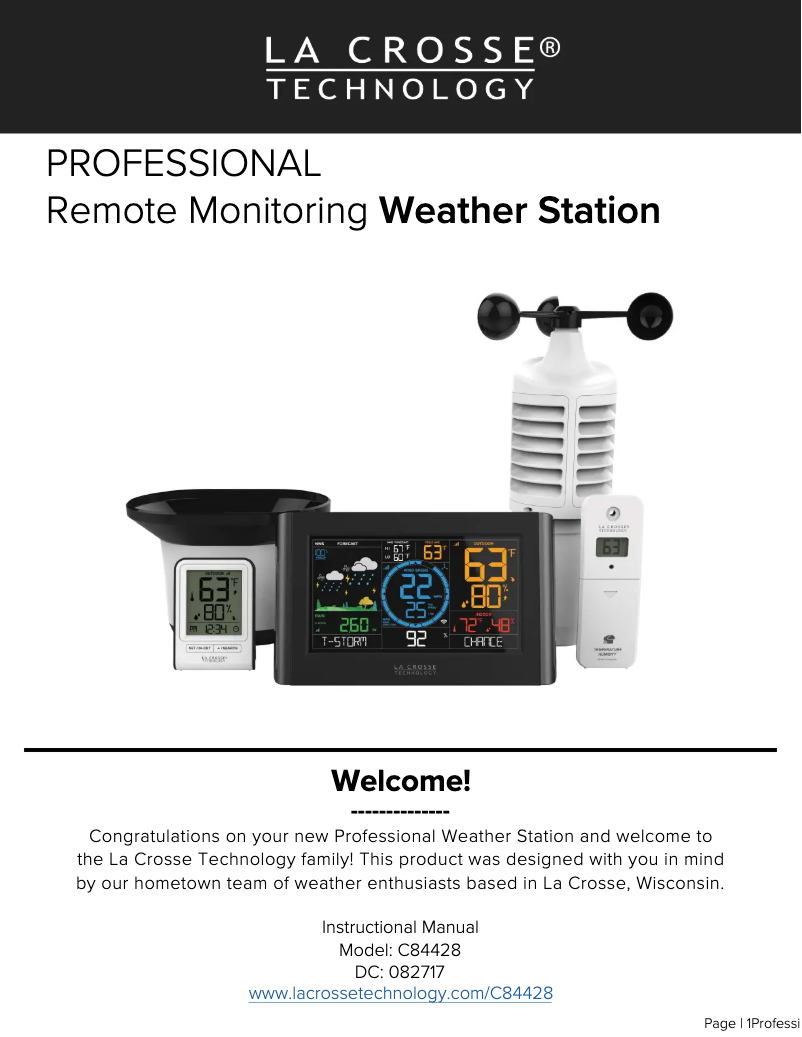 Image de la première page du manuel de l'appareil C84428