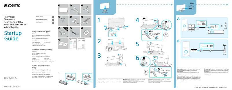 Page n°1 - Guide d'installation Sony Bravia XBR-75X940C