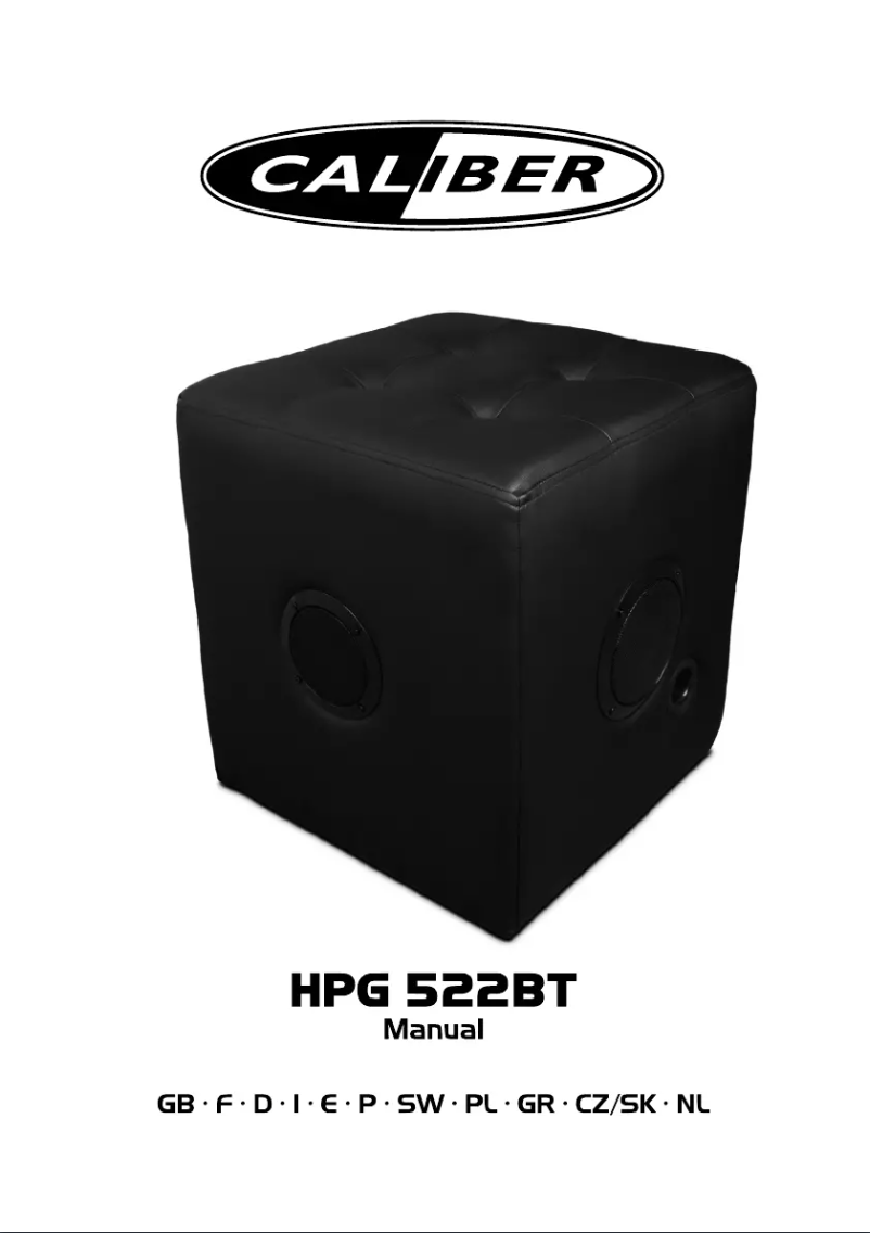 Imagen de la primera página del manual del dispositivo HPG522BT