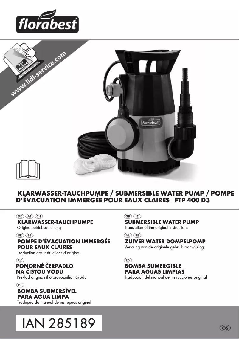 Image de la première page du manuel de l'appareil FTP 400 D3