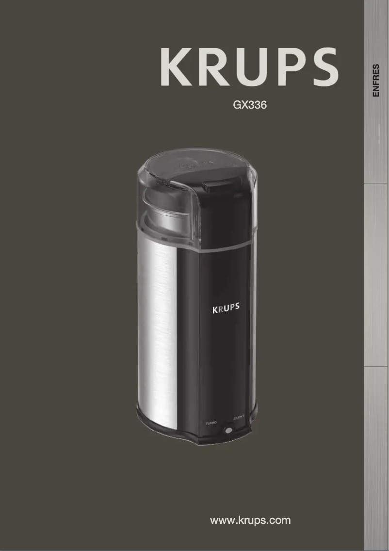Page n°1 - Manuel utilisateur Krups Ultimate Super Silent GX336