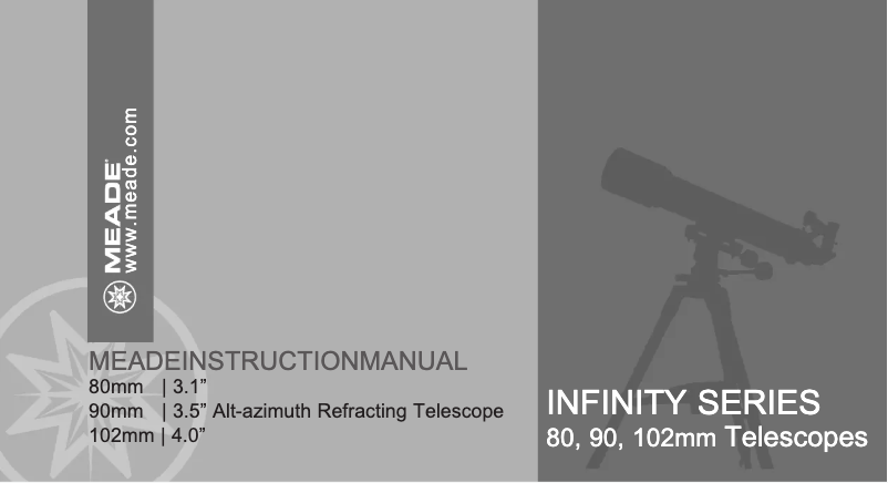 Page n°1 - Manuel utilisateur Meade Infinity 80mm