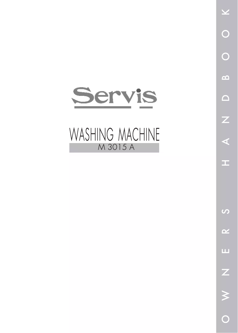 Page n°1 - Manuel utilisateur Servis M3015A