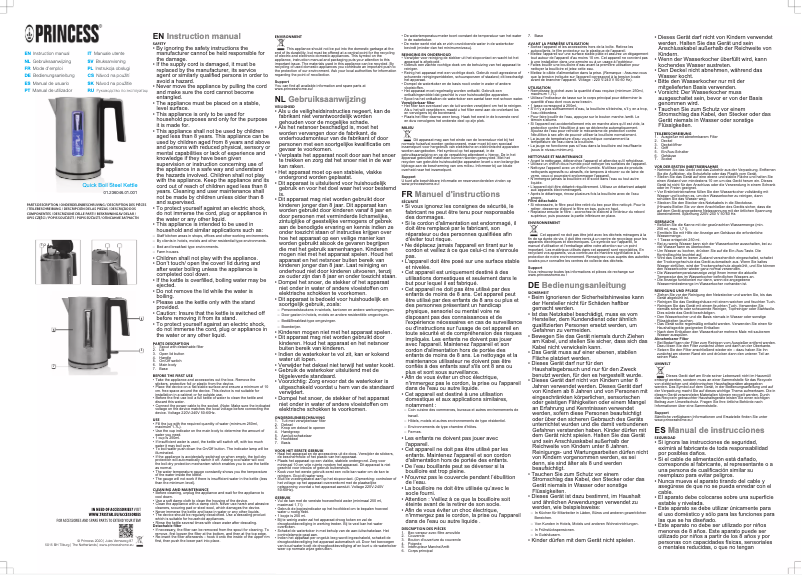 Página 1 del manual Manual de usuario Princess Quick Boil 236046