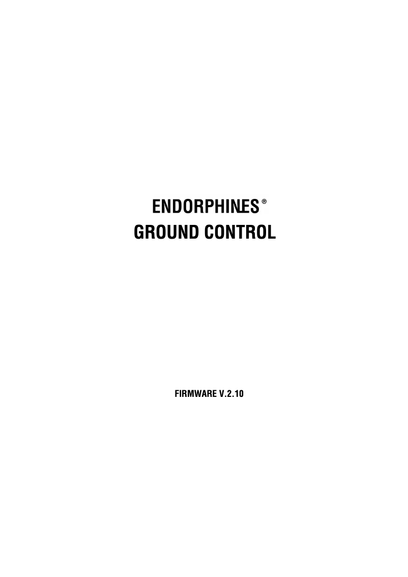 Image de la première page du manuel de l'appareil Ground Control