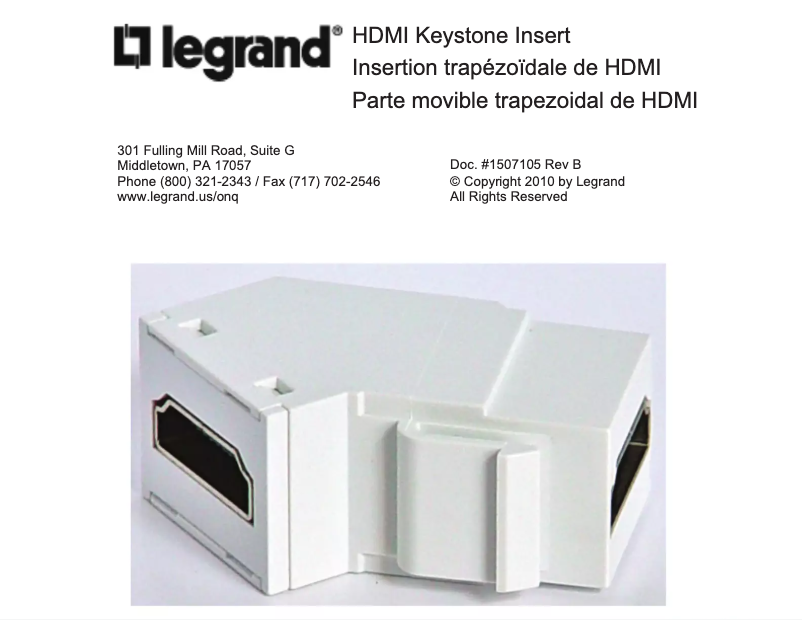 Page 1 de la notice Manuel utilisateur On-Q WP1234WH