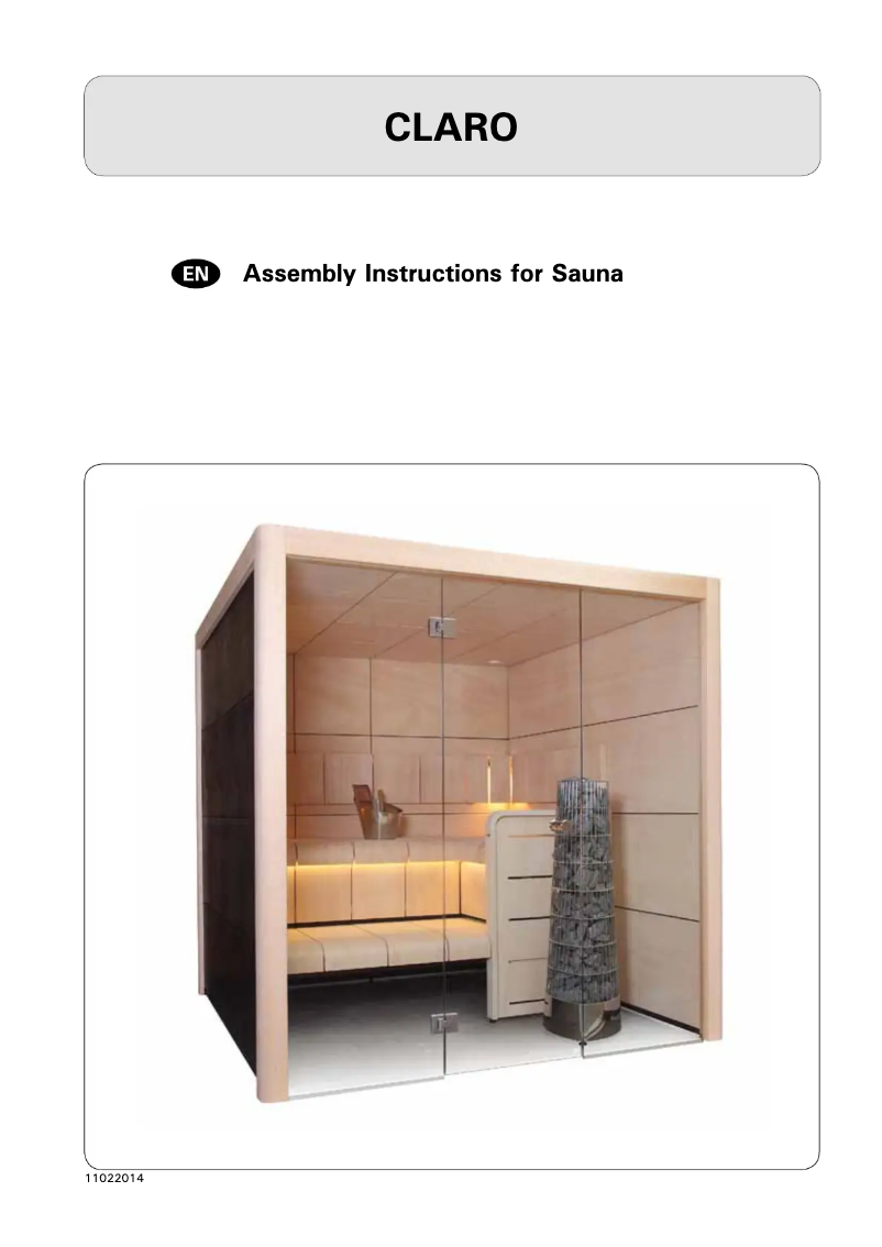 Page n°1 - Manuel utilisateur Harvia Claro S2116LS