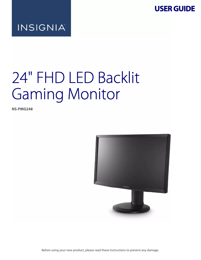 Page 1 de la notice Manuel utilisateur Insignia NS-PMG248