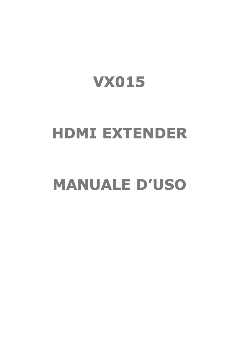 Page 1 de la notice Manuel utilisateur Matsuyama VX015