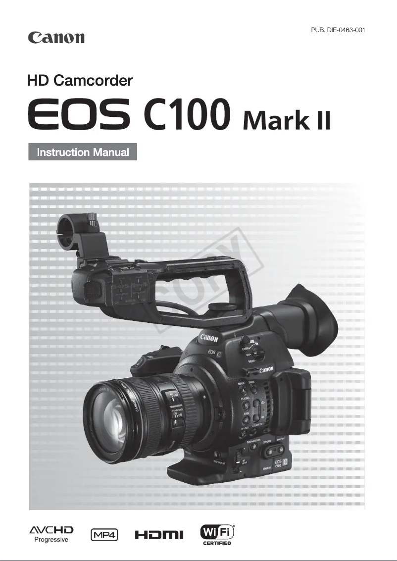 Page n°1 - Manuel utilisateur Canon Cinema EOS C100 Mark II