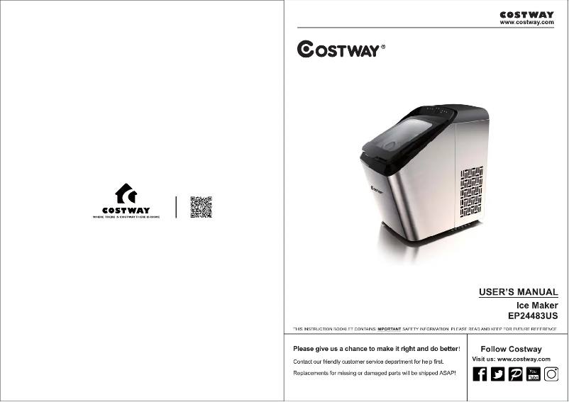 Page n°1 - Manuel utilisateur Costway EP24483US