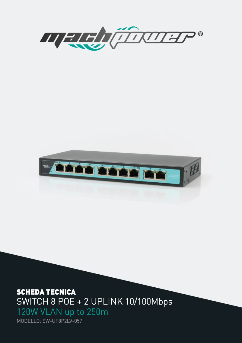 Image de la première page du manuel de l'appareil SW-UF8P2LV-057