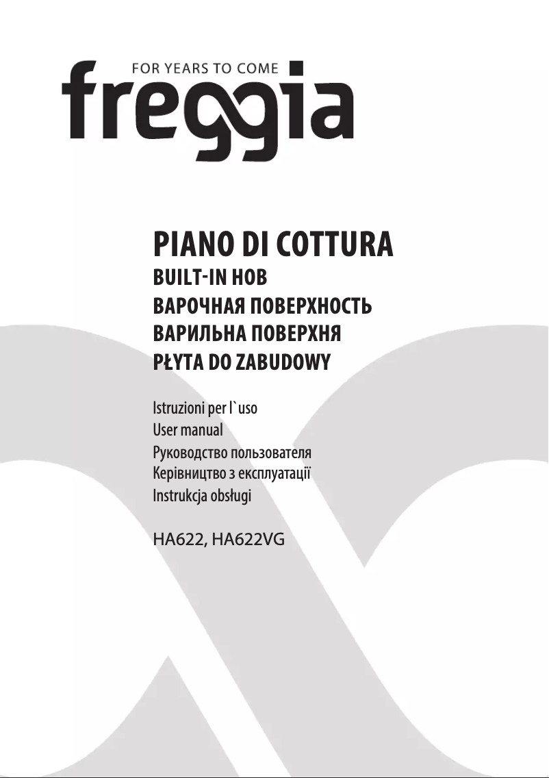 Page 1 de la notice Manuel utilisateur Freggia HA622VGW