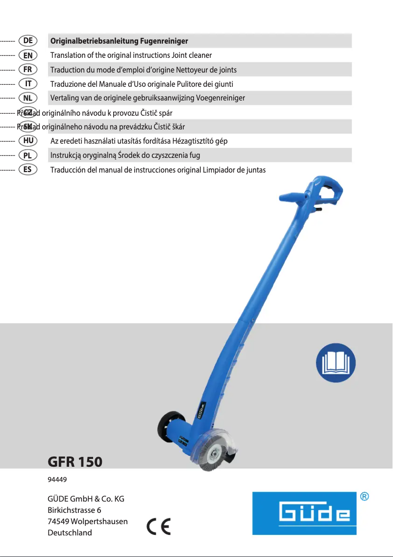 Página 1 del manual Manual de usuario Güde GFR 150