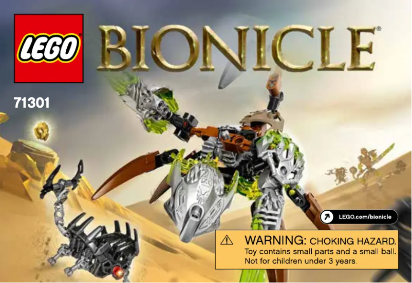 Page n°1 - Manuel utilisateur Lego Bionicle 71301