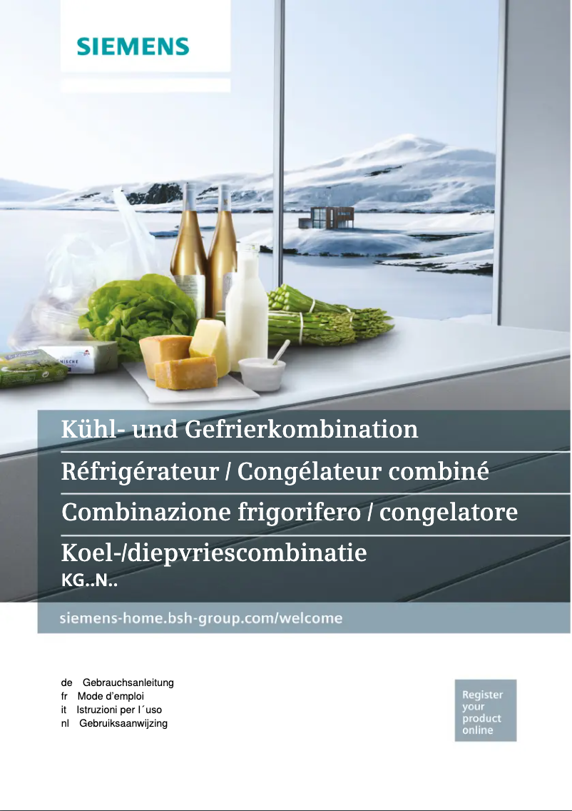 Image de la première page du manuel de l'appareil KG36NXI33