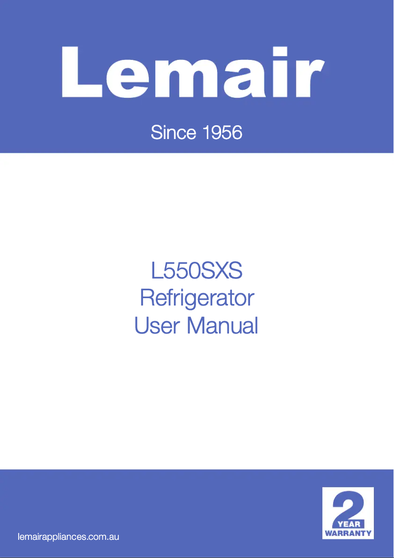 Page 1 de la notice Manuel utilisateur Lemair L550SXS