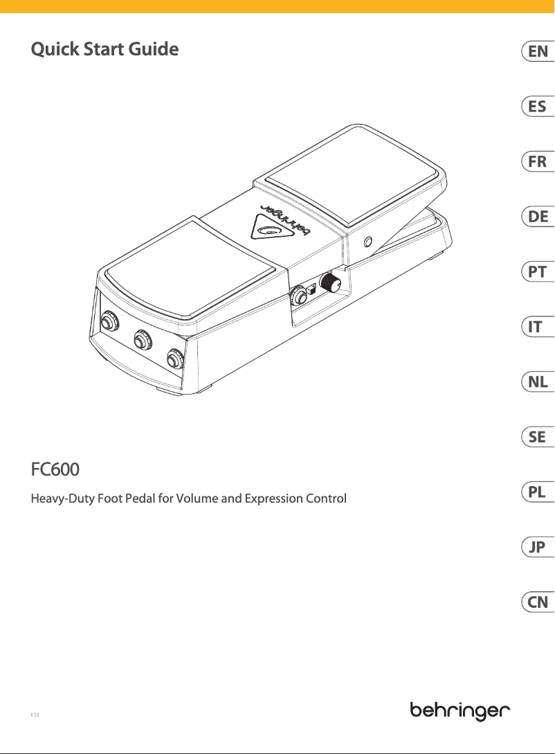 Página 1 del manual Guía de inicio rápido Behringer FC600