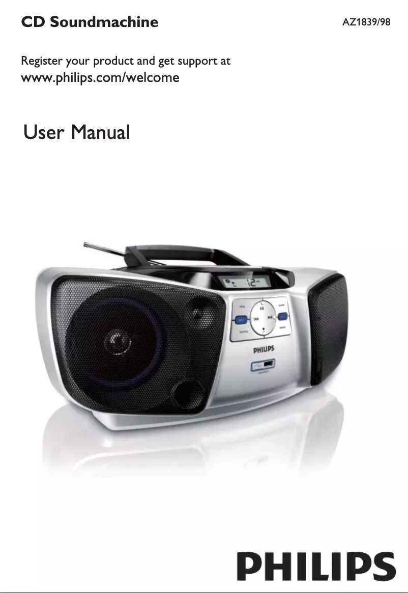 Page n°1 - Manuel utilisateur Philips AZ1839