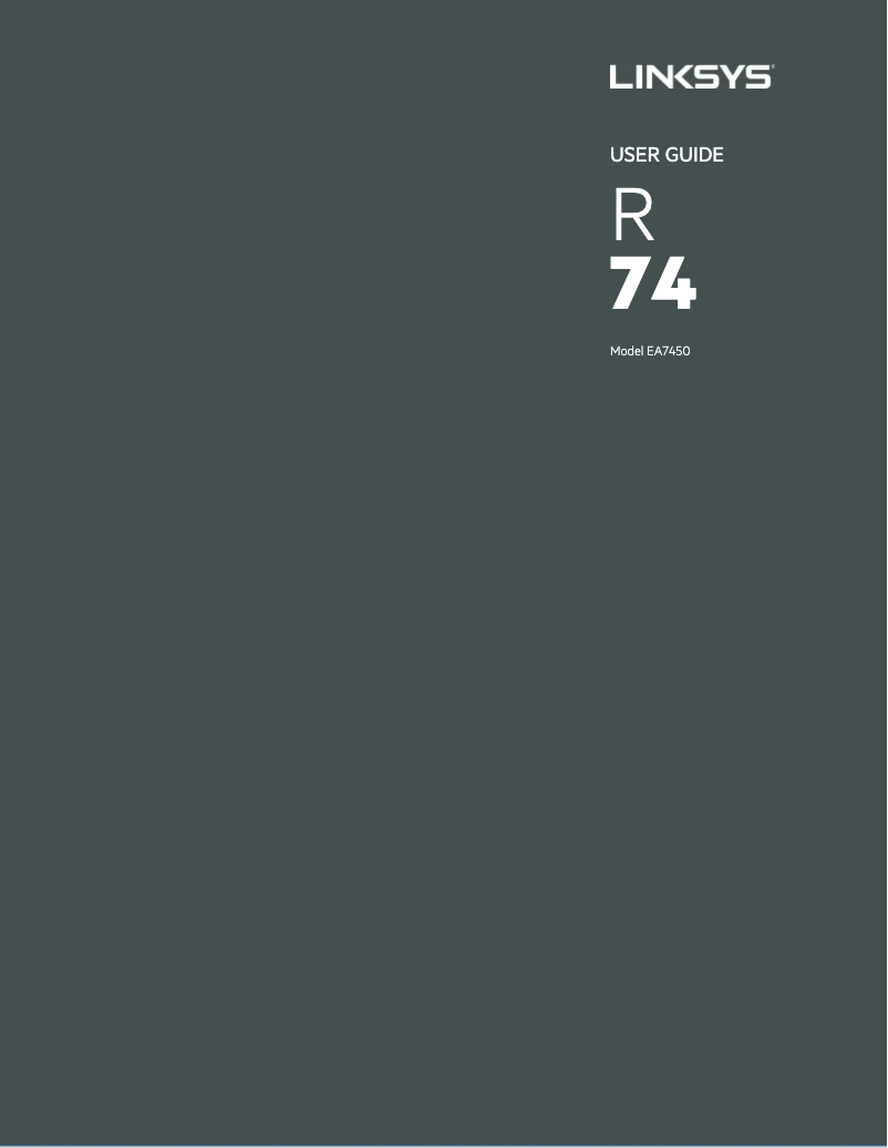 Page 1 de la notice Manuel utilisateur Linksys EA7450