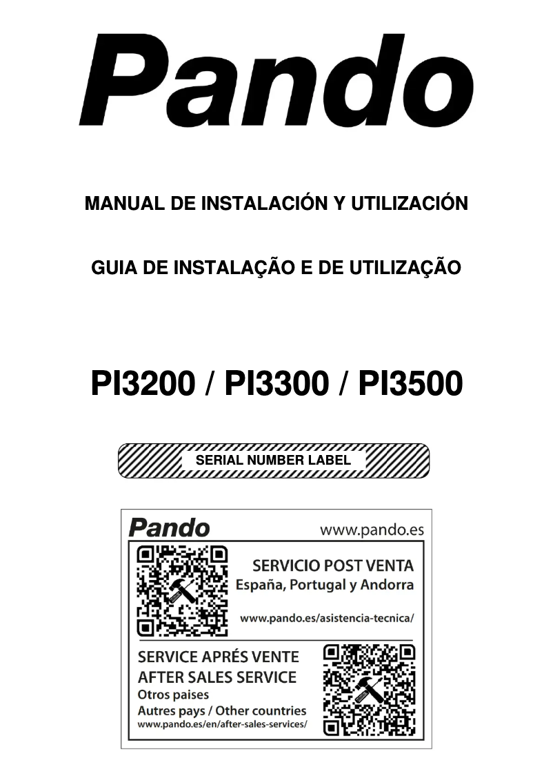 Image de la première page du manuel de l'appareil PI-3200