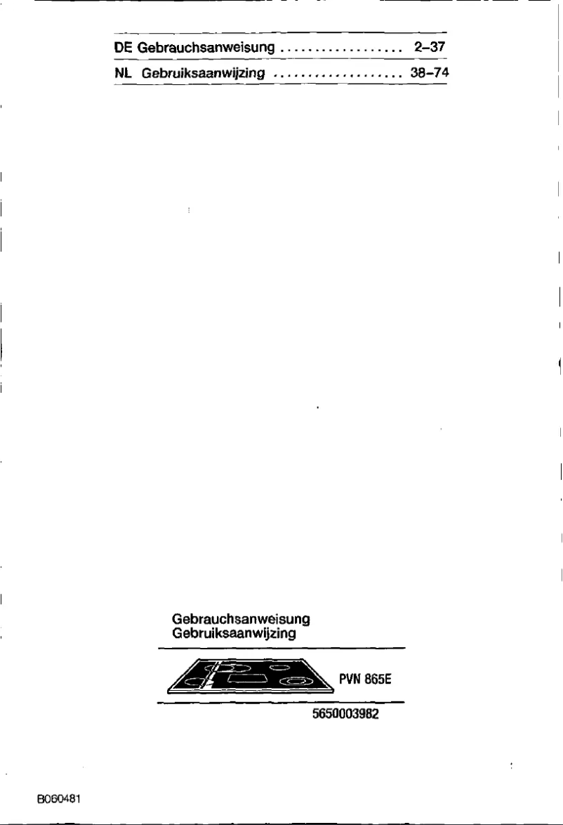 Page 1 de la notice Manuel utilisateur Bosch PVN865E