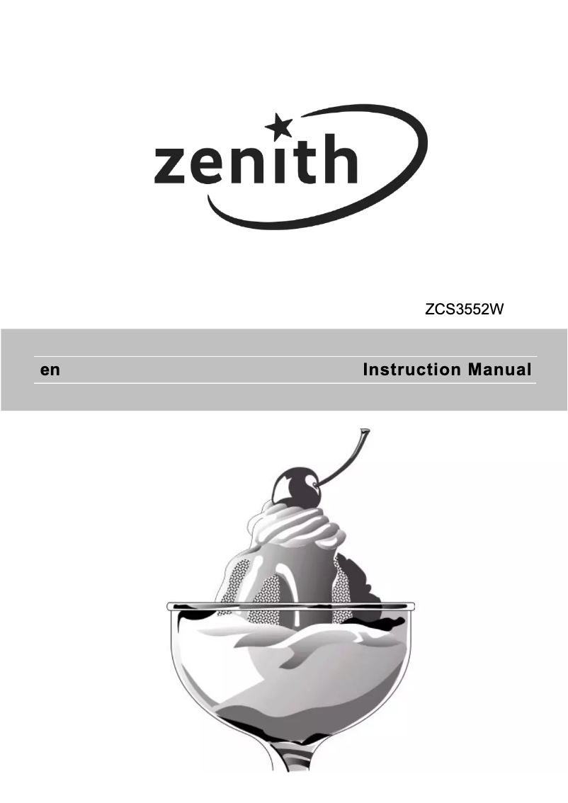 Page n°1 - Manuel utilisateur Zenith ZCS3552W