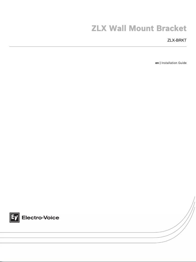 Page n°1 - Guide d'installation Electro-Voice ZLX-12