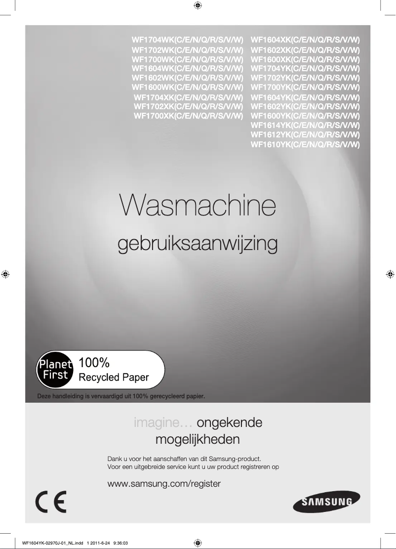 Page n°1 - Manuel utilisateur Samsung WF1602WK