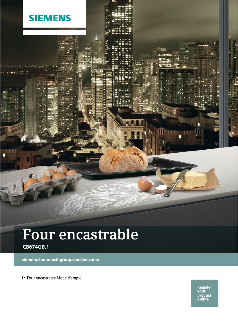 Page 1 de la notice Manuel utilisateur Siemens CB674GBS1