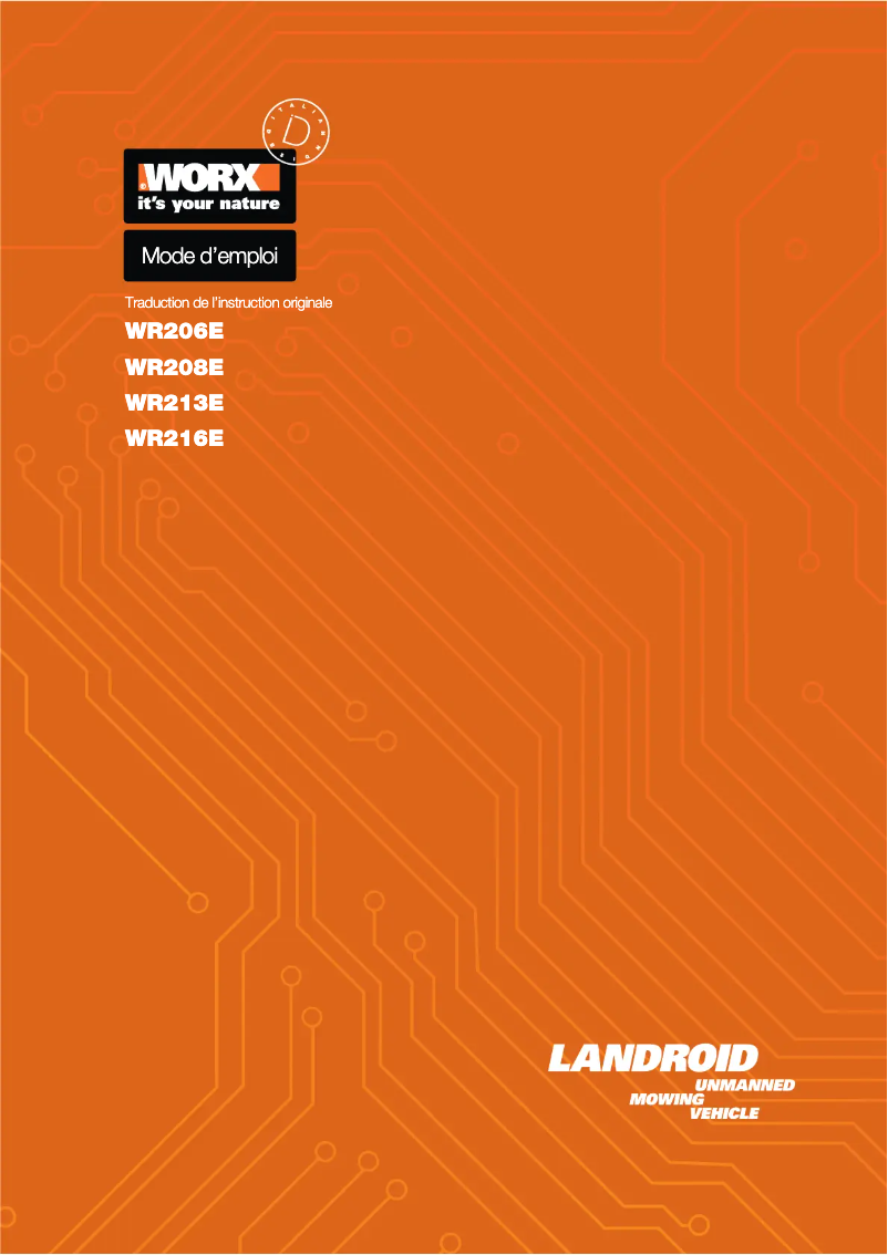Page n°1 - Manuel utilisateur Worx Landroid WR208E